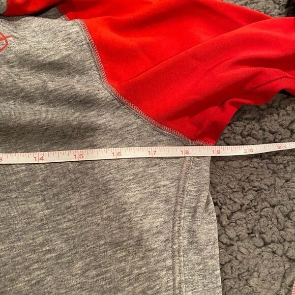 Nike Fastpitch LongSleeve Shirt Size Medium DriFit Baseball Shirt Red/Grey - Picture 5 of 12